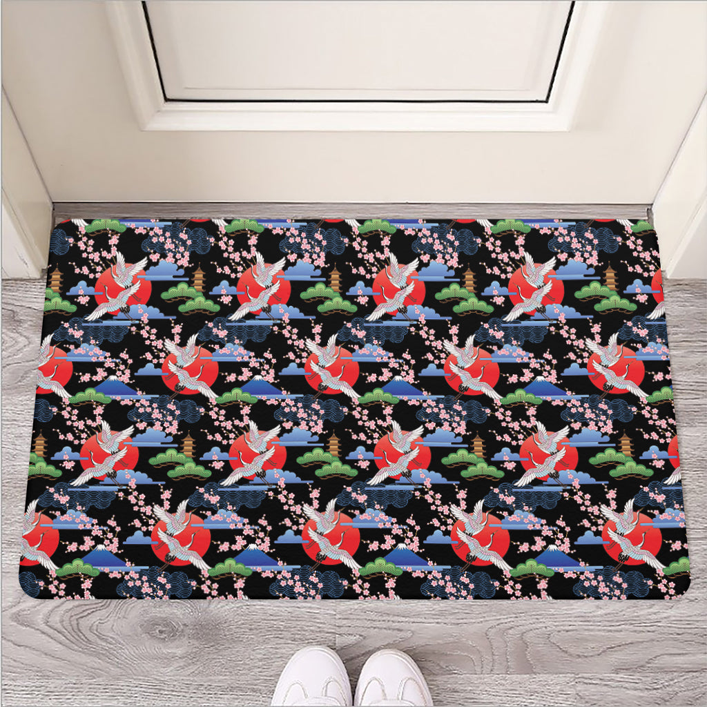 Japanese Traditional Pattern Print Rubber Doormat