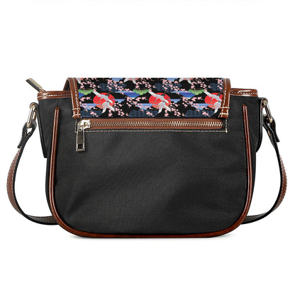 Japanese Traditional Pattern Print Saddle Bag