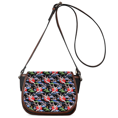 Japanese Traditional Pattern Print Saddle Bag