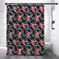 Japanese Traditional Pattern Print Shower Curtain