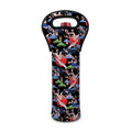 Japanese Traditional Pattern Print Single Neoprene Wine Tote