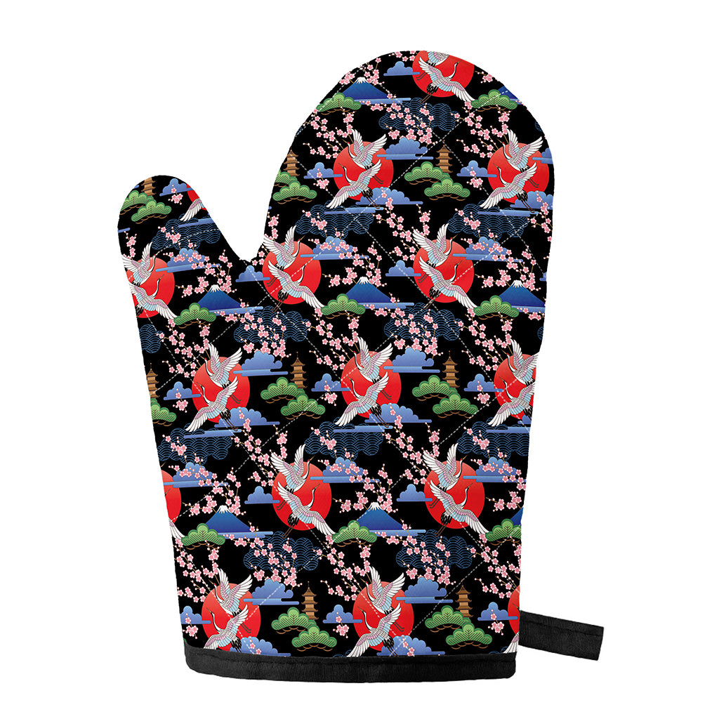 Japanese Traditional Pattern Print Single Oven Mitt