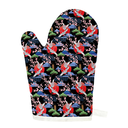 Japanese Traditional Pattern Print Single Oven Mitt