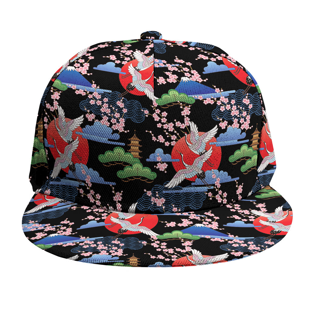 Japanese Traditional Pattern Print Snapback Cap