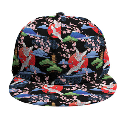 Japanese Traditional Pattern Print Snapback Cap