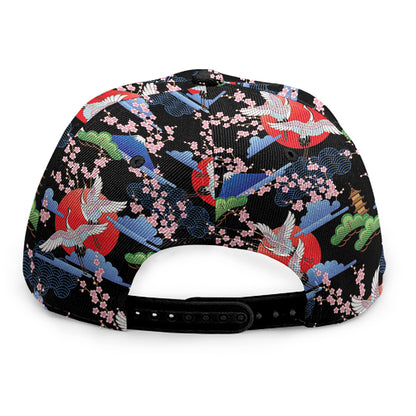 Japanese Traditional Pattern Print Snapback Cap