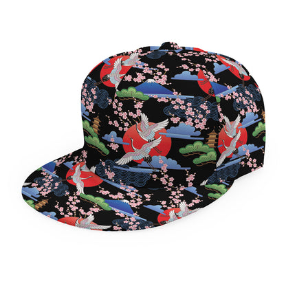 Japanese Traditional Pattern Print Snapback Cap