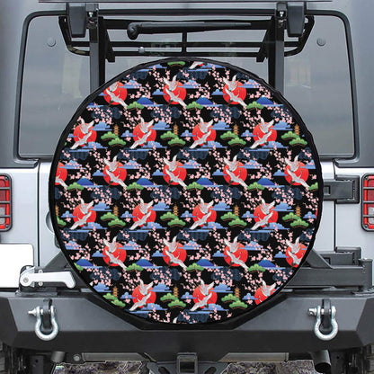 Japanese Traditional Pattern Print Tire Cover