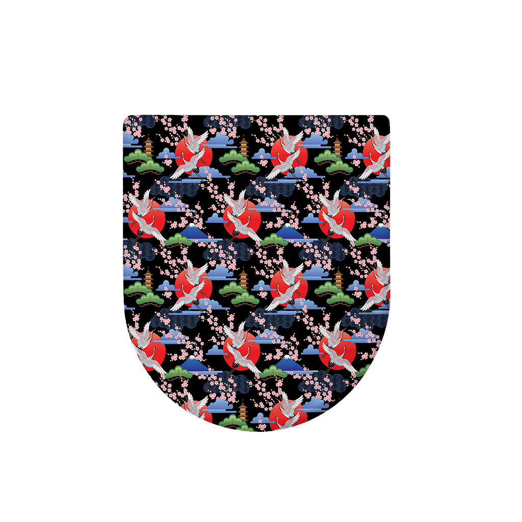 Japanese Traditional Pattern Print Toilet Lid Cover