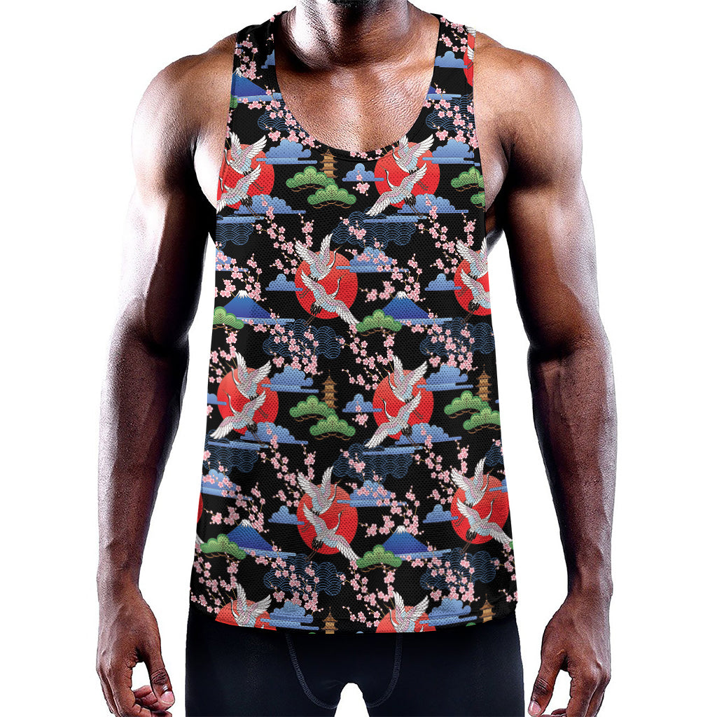 Japanese Traditional Pattern Print Training Tank Top