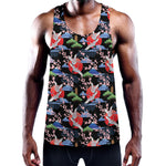 Japanese Traditional Pattern Print Training Tank Top