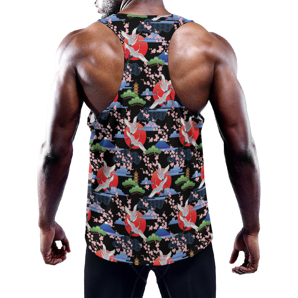 Japanese Traditional Pattern Print Training Tank Top