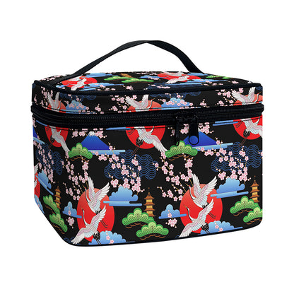 Japanese Traditional Pattern Print Travel Makeup Bag