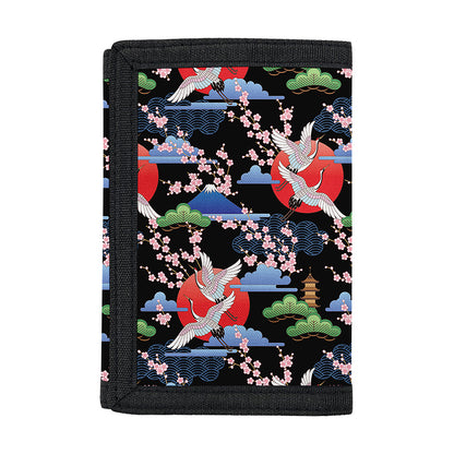 Japanese Traditional Pattern Print Trifold Wallet