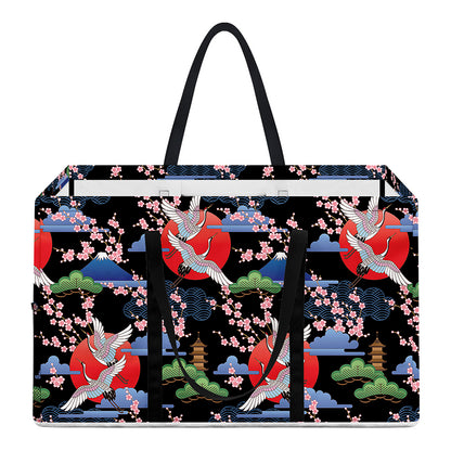 Japanese Traditional Pattern Print Utility Tote Bag