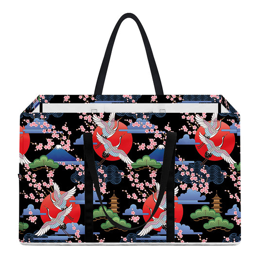 Japanese Traditional Pattern Print Utility Tote Bag