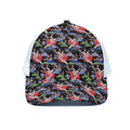 Japanese Traditional Pattern Print White Mesh Trucker Hat
