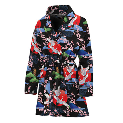 Japanese Traditional Pattern Print Women's Bathrobe
