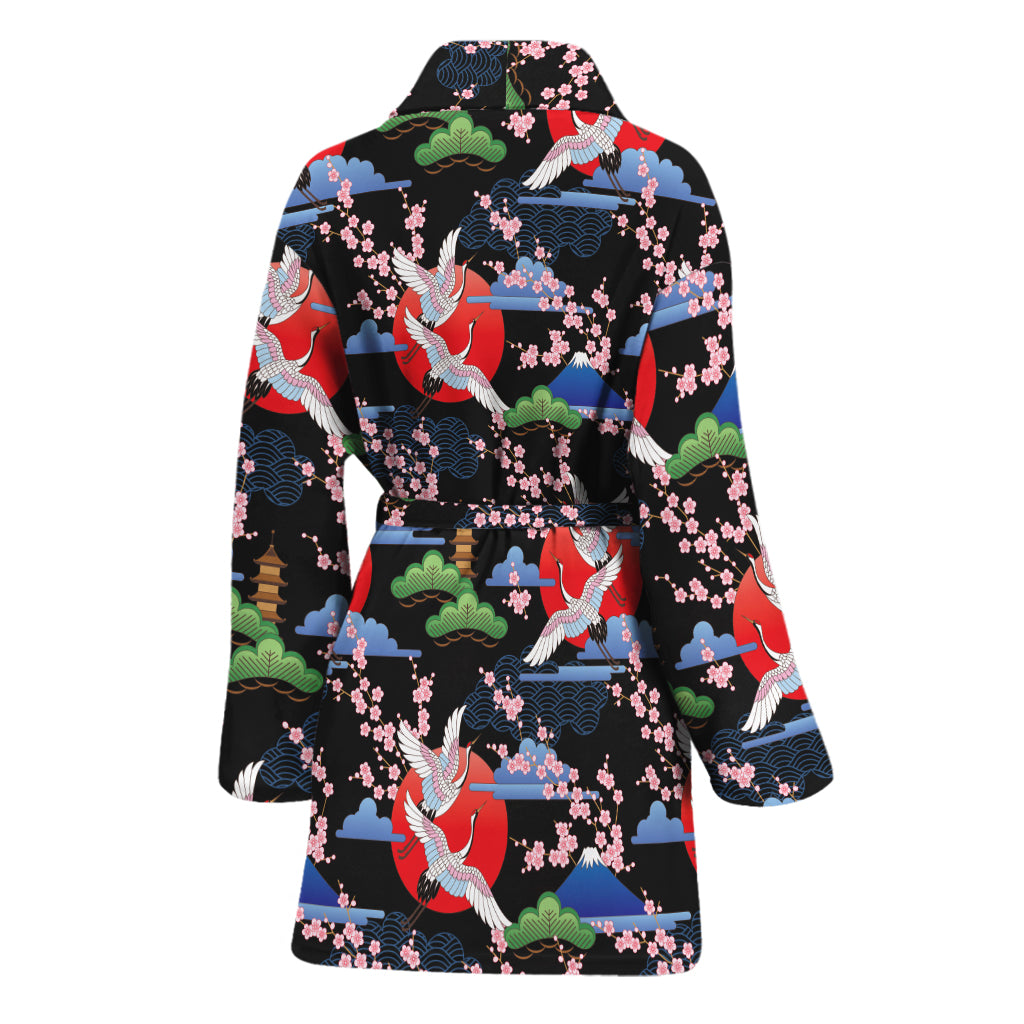 Japanese Traditional Pattern Print Women's Bathrobe