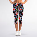 Japanese Traditional Pattern Print Women's Capri Leggings