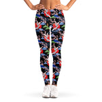 Japanese Traditional Pattern Print Women's Leggings