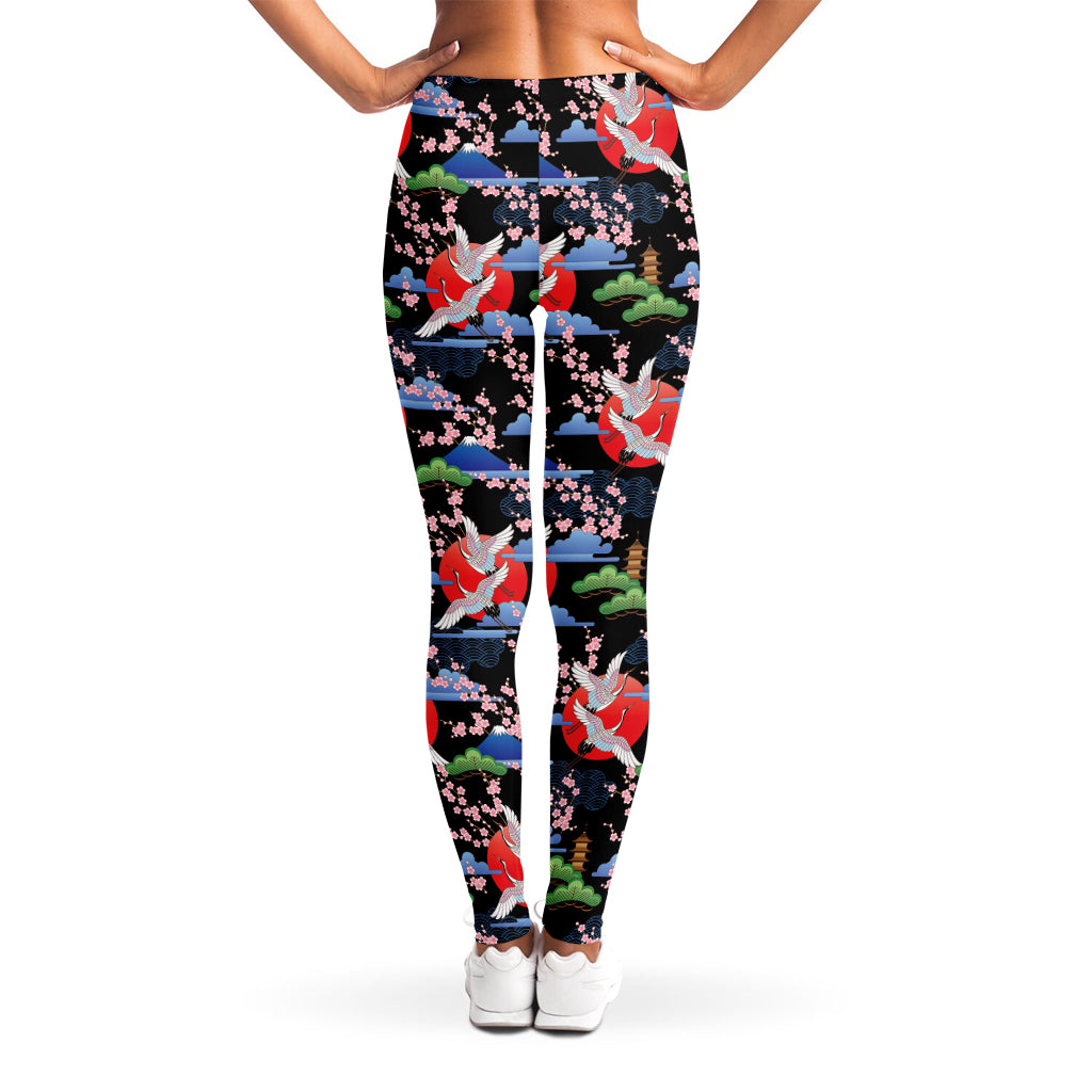 Japanese Traditional Pattern Print Women's Leggings