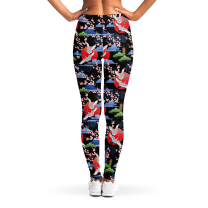 Japanese Traditional Pattern Print Women's Leggings
