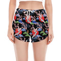 Japanese Traditional Pattern Print Women's Split Running Shorts
