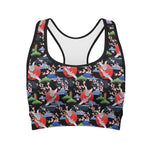 Japanese Traditional Pattern Print Women's Sports Bra