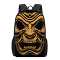 Japanese Warrior Mask Print 17 Inch Backpack