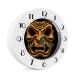 Japanese Warrior Mask Print Alarm Clock