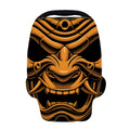 Japanese Warrior Mask Print Baby Seat Cover