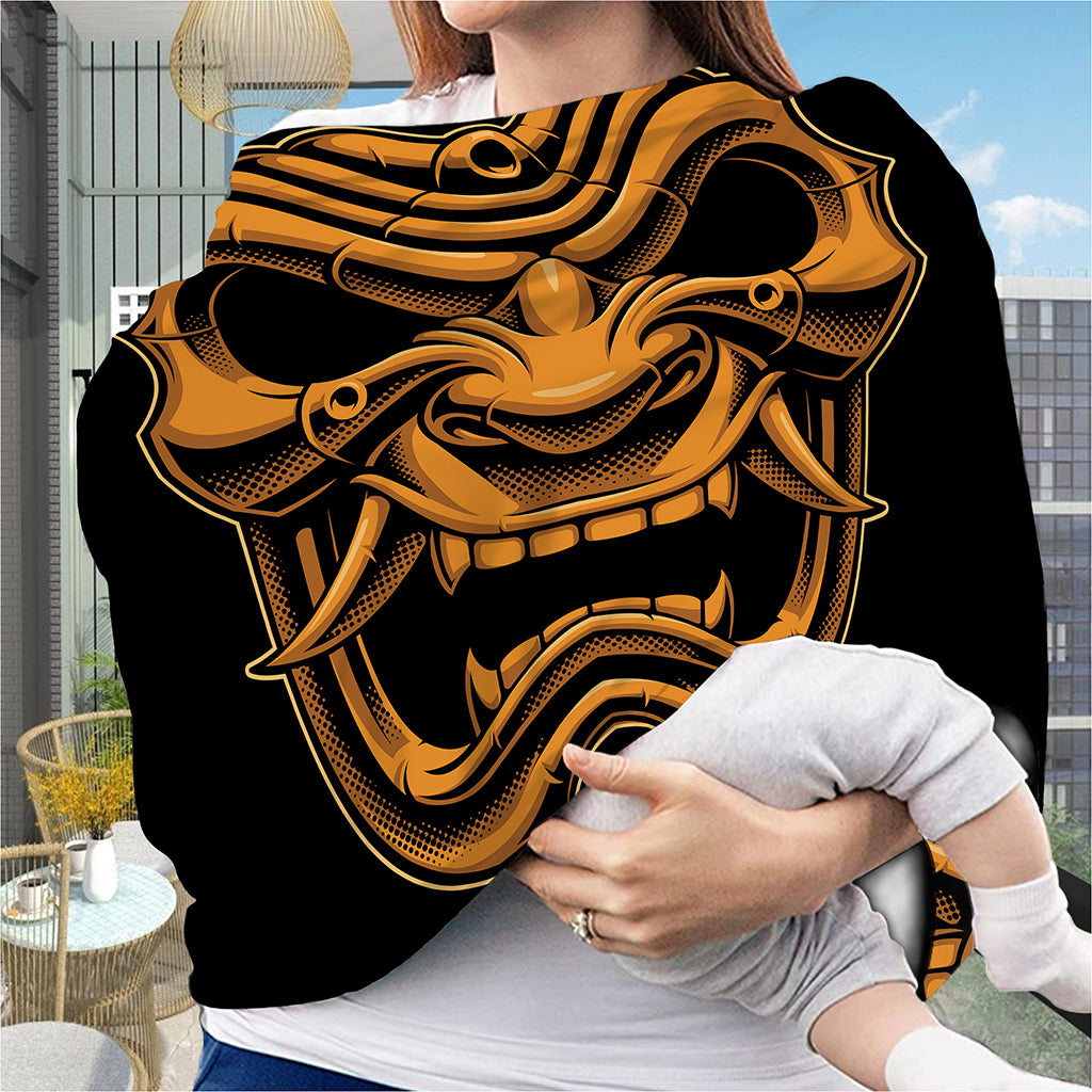 Japanese Warrior Mask Print Baby Seat Cover