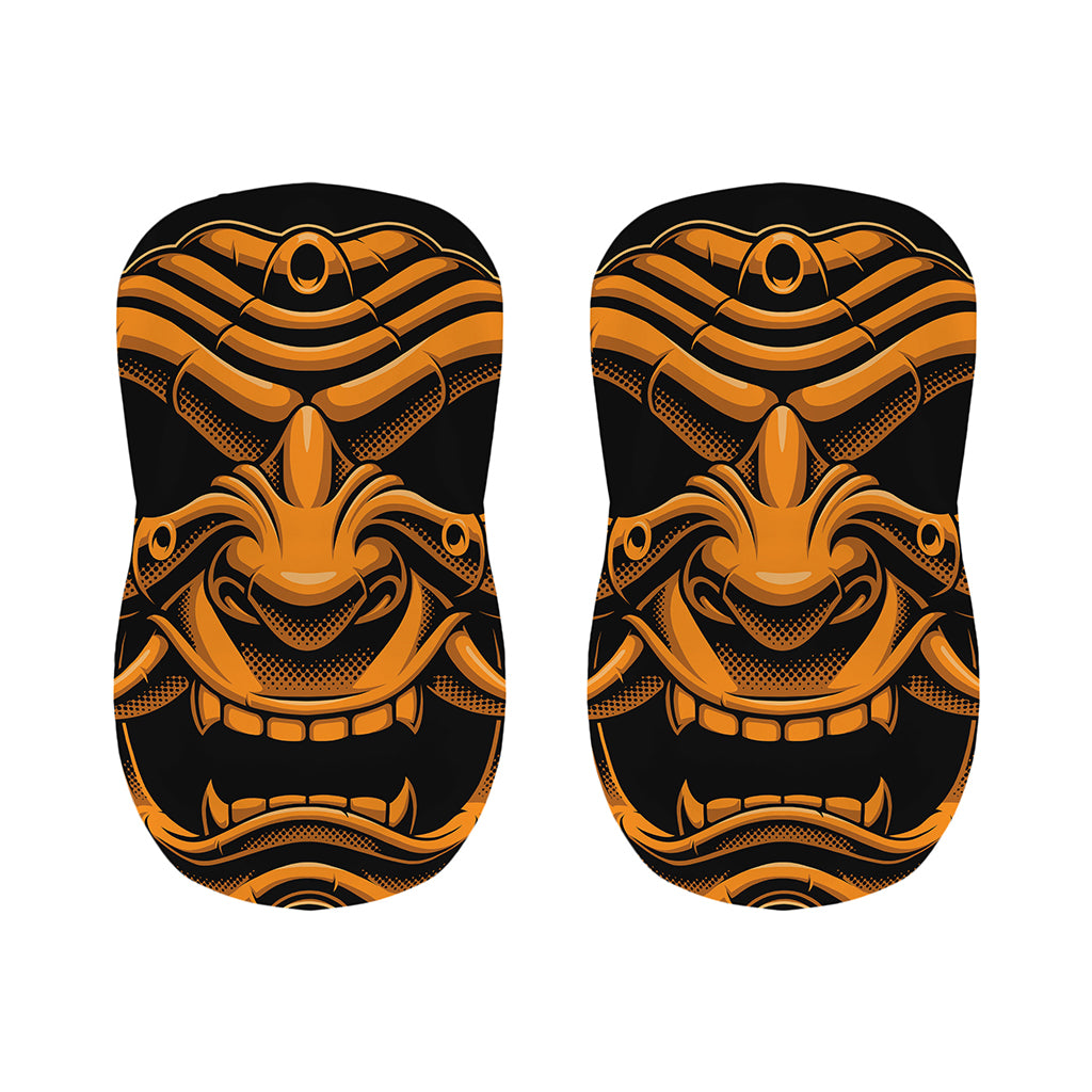 Japanese Warrior Mask Print Bar Stool Covers