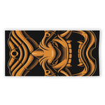 Japanese Warrior Mask Print Beach Towel