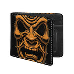 Japanese Warrior Mask Print Bifold Wallet