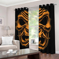 Japanese Warrior Mask Print Dimout Grommet Curtains