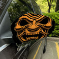 Japanese Warrior Mask Print Car Side Mirror Covers