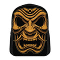 Japanese Warrior Mask Print Casual Backpack