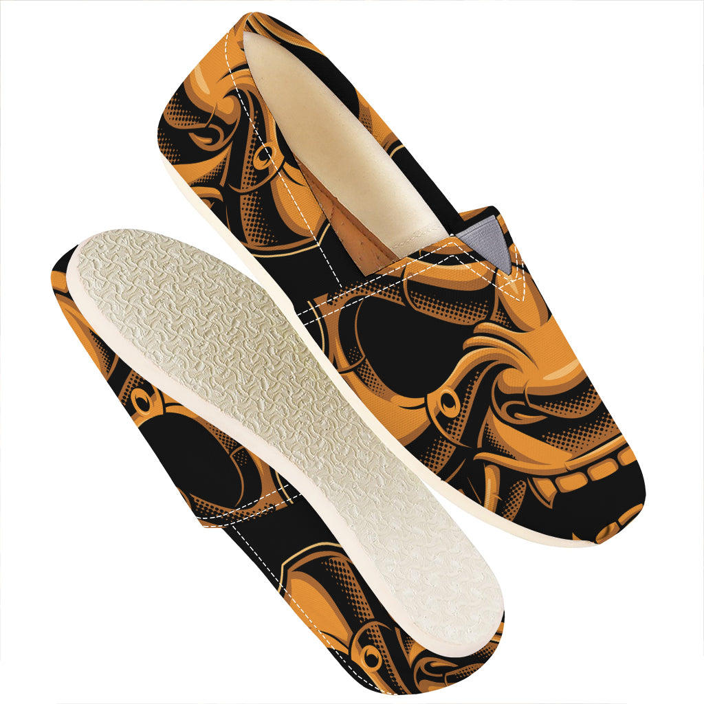 Japanese Warrior Mask Print Casual Shoes