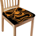 Japanese Warrior Mask Print Chair Cushion Cover