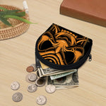 Japanese Warrior Mask Print Coin Purse