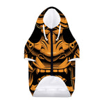 Japanese Warrior Mask Print Dog Zip Up Hoodie