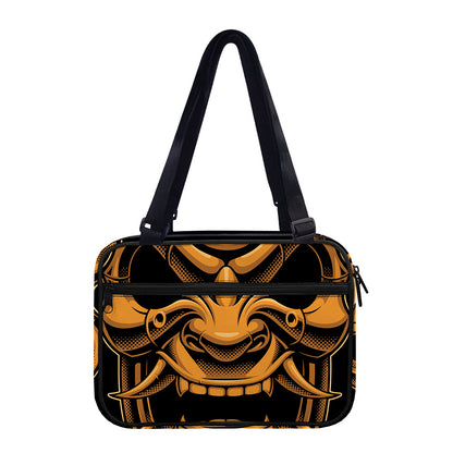 Japanese Warrior Mask Print Double Strap Bible Bag