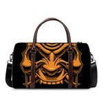 Japanese Warrior Mask Print Duffle Bag