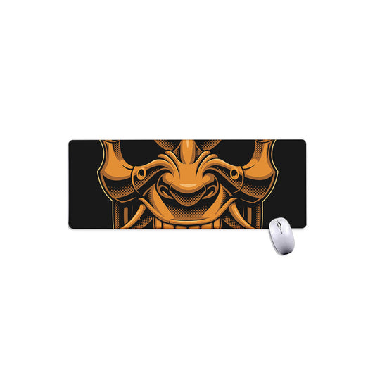 Japanese Warrior Mask Print Extended Mouse Pad