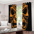 Japanese Warrior Mask Print Extra Wide Grommet Curtains