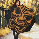 Japanese Warrior Mask Print Foldable Umbrella