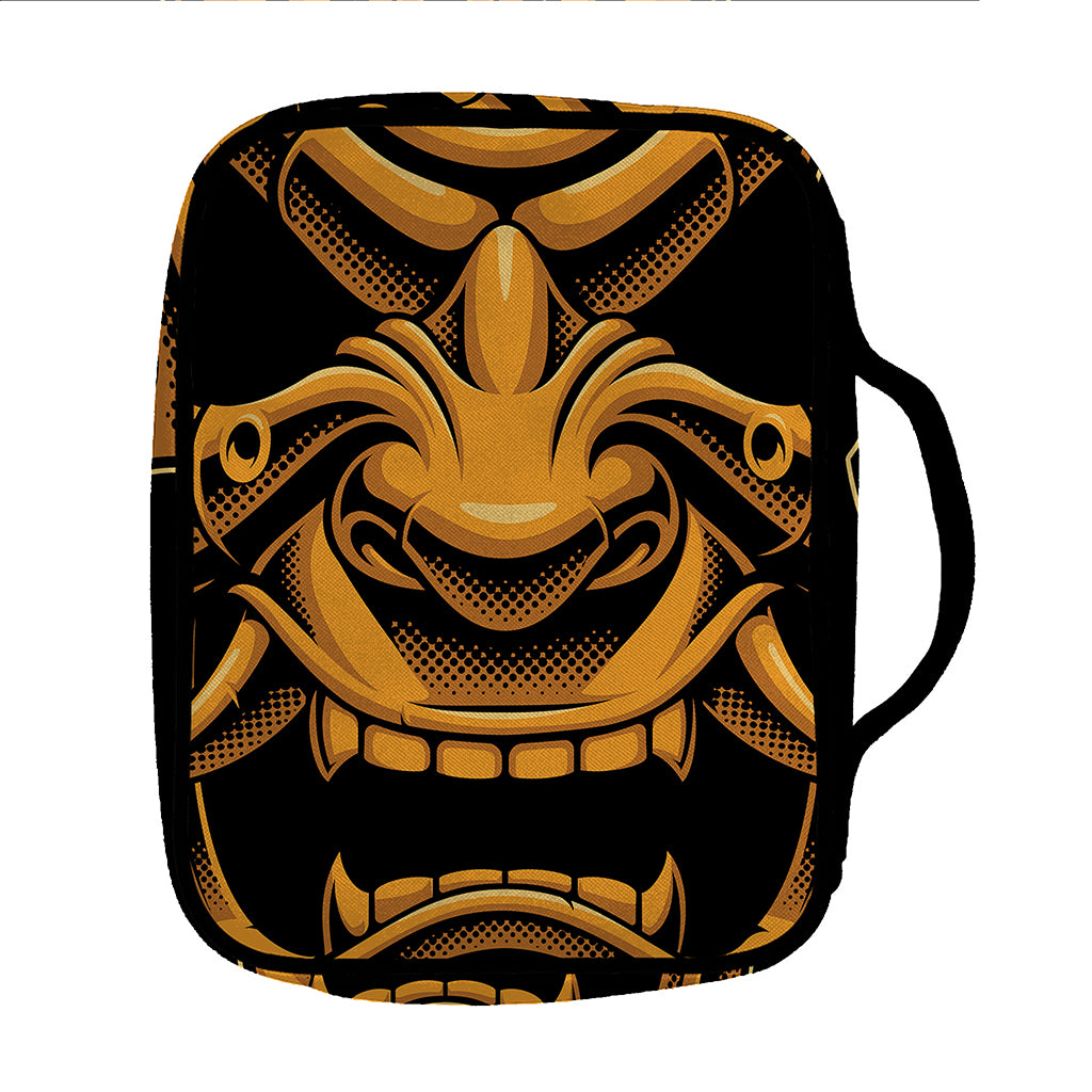 Japanese Warrior Mask Print Front Pocket Bible Bag