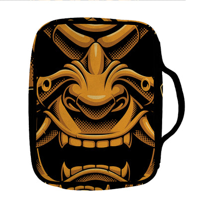 Japanese Warrior Mask Print Front Pocket Bible Bag